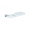 KLUDI A-Qa tanierová horná sprcha, 2 prúdy, 250 x 600 mm, biela, 6488091-00
