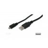 Assmann AK-300110-030-S USB 2.0, USB A M(plug)/microUSB B M(plug), 3m, černý