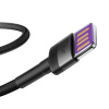 Baseus CATKLF-PG1 Cafule Quick Charging Dátový Kábel USB Double Sided to USB 40W 1m Gray/Black 6953156293564