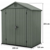KETER DARWIN 6 x 4 záhradný domček, 190 x 121 x 221 cm, zelený 17210351