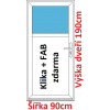 Soft Vchodové plastové dvere 1/3 sklo 90x190 cm - Akce!