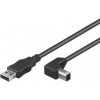 PremiumCord ku2ab1-90 USB 2.0, A-B, se zahnutým USB-B konektorem 90°, 1m