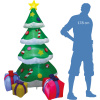 Nafukovací svietiaci stromček s darčekmi 183 cm