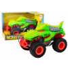LEAN TOYS Terénne auto dinosaurus T-Rex svetlá zvuky jazda zelená