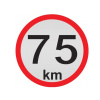 Reflexná samolepka rýchlosť 75 km, priemer 200 mm