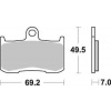 Brzdové destičky Brembo přední TRIUMPH 1050 Tiger rok 08-13
