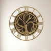 Nástenné hodiny STROM ČASU Farebný dekor: Dub zlatý-Wenge, Farba ručičiek: Černé, Velikost hodin: 35x35