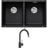 Blanco SUBLINE 350/350 U čierna 525987 + Blanco MIDA-S čierna 526146