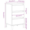 vidaXL Nočný stolík Čierny Dub 40x35x70 cm Kompozitné drevo - Čierna - 260120-276752