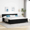 zahrada-XL Posteľ boxspring s matracom Čierna 200 x 200 cm látka 3338792