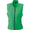 James & Nicholson | JN 1023, Dámska 3-vrstvová softshell vesta, zelená, L