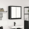 zahrada-XL Kúpeľňová nástenná skrinka so zrkadlom dub čierny 60x21x60 cm 861897