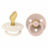 BIBS Colour anatomické cumlíky z prírodného kaučuku 2 ks - veľkosť 1 - Ivory / Blush