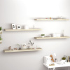Plávajúce nástenné police 4 ks, dubové 120x23,5x3,8 cm, MDF-ForU-323885