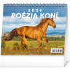 NOTIQUE Stolový kalendár Poézia koní 2026, 16,5 x 13 cm