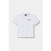 Detská bavlnená polokošeľa EA7 Emporio Armani 7B000022.AF10378 biela 130