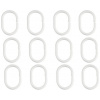 Spirella sada 12 ks krúžkov na sprchové závesy C-MINNOR, biela, polypropylén