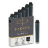 Atramentové bombičky krátke čierne PARKER [6 ks]