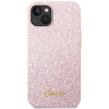 Guess PC/TPU Glitter Flakes Metal Logo Zadný Kryt pre iPhone 14 Plus Pink 14528152