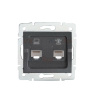 Kanlux LOGI Zásuvka datová-telefonní RJ45Cat 5e + RJ11 - grafit 25289