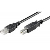 PremiumCord Kábel USB 2.0, A-B, 0.5m farba čierna ku2ab05bk