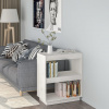 zahrada-XL Knižnica biela 60x35x71 cm masívna borovica 810860