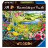 Ravensburger Dřevěné puzzle - Divoká zahrada - 500 dílků