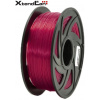 XtendLAN PLA filament 1,75mm priehľadný červený 1kg