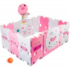AGA4KIDS Dětská ohrádka 186 × 192 × 64 cm růžová (DS4104-PI)