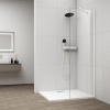 Polysan ESCA WHITE MATT jednodielna sprchová zástena na inštaláciu k stene, číre sklo, 400 mm ES1040-03