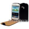 Kožený obal Samsung Galaxy S III Mini – Flip Genuine – čierna