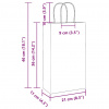 vidaXL Papierové tašky 250 ks s rúčkami, biele, 21x11x36 cm - Biela - 240907-254673