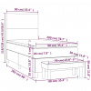 vidaXL Posteľný rám boxsping s matracom krémový 90x200 cm látka - Krémová - 166171-100537