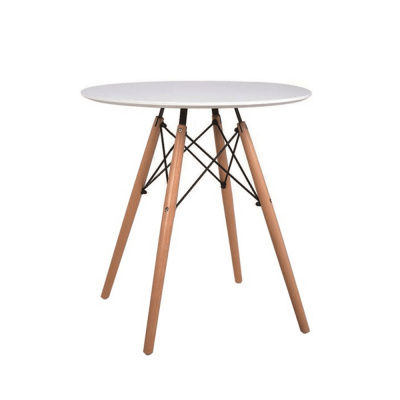 Tempo Kondela Jedálenský stôl, biela/buk, priemer 60 cm, GAMIN NEW 60