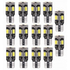 14 x Žiarovka T10 10 5630 SMD CANBUS biela LED W5W