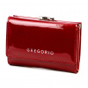 Gregorio CB-117 červená lakovaná dámska peňaženka 12 x 8,5 x 3 cm