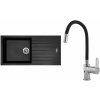 Set Sinks G14926 (dřez Perfecto 1000 Pureblack 26 + baterie Flexia lesklá)