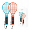 JYS 2x Tenisová raketa Badmintonová raketa Tenis - Joy-con Nintendo Switch 2 / NS2 / ns2266 / Oranžová / Modrá
