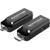 PremiumCord USB-C na HDMI extender přes Cat5e/6/6a 4K@60Hz na 60m khext60-10
