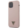pouzdro guess silicone line triangle iphone 12 pro max růžové