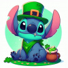 CUKROVÁ TLAČ jedlý obrázok na tortu Cukrová hmota Stitch Deň Svätý Patrik + MENO