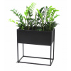 Stojan na kvety - Flowerbed metal cubo 60x60x30cm čierny podkrovie hit (Stojan na kvety - Flowerbed metal cubo 60x60x30cm čierny podkrovie hit)