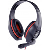 Gembird GHS-05-R Headset otevřená (On Ear) kabelová stereo černá, červená regulace hlasitosti Gaming