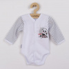 Kojenecké celorozepínací body s dlouhým rukávem New Baby Panda vel.56 (Kojenecké body celopropínací, New Baby, Panda velikost 56)