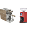 Stone Espresso Mine Premium Wood + Eureka Atom 60, ferrari red