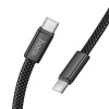Kábel Flat Cable USB C to USB C Hoco 3A 60W 1 M X125 Black