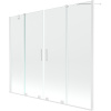Mexen Velar Duo, 2-krídlová posuvná vaňová zástena 170 x 150 cm, 8mm číre sklo, biely profil, 896-170-000-02-20