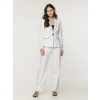 Dámsky elegantný biely kostým s čiernym lemovaním 18168