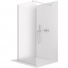 CERANO - Sprchová zástena Walk-in Onyx Corner Cube Ľ/P - 8 mm - hranatá vzpera - chróm, mliečne sklo - 100x30 cm