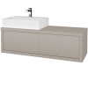 Dreja Umývadlová skriňa STORM SZZ2 120 (umývadlo Kube) - N07 Stone / N07 Stone / Levé